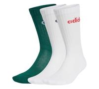 adidas Calcetines acolchados lineales unisex para adultos, paquete de 3 pares, 11-12.5