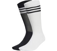 Adidas - Calcetines clásicos Textured (2 Pares), Unisex, White-Black, M [38 - 42]