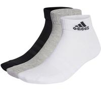 adidas Unisex adulto Cushioned Sportswear Ankle Socks 3 Pairs, Medium Grey Heather / White / Black, 6.5-8