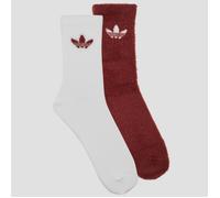 adidas Calcetines Fluffy Crew Sock 2 Pairs in Rojo M
