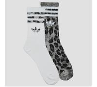 adidas Calcetines Leopard Crew Socks 2 Pairs in Gris S