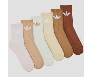 adidas Calcetines Trefoil Cushion Crew Socks 6 Pairs in Marrón L