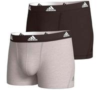 adidas - Calzoncillos Bóxer Hombre - Algodón Transpirable - Elástico Flexible - 2 Piezas (Negro,Gris S)