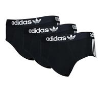 adidas - Calzoncillos Slip Hombre - Algodón Transpirable - 3 Piezas (Negro, L)