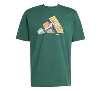 adidas Camiseta con logotipo gráfico para hombre, Skate Green, XL