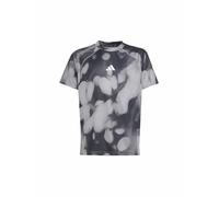 adidas Niños Training tee with Allover Graphic, Carbon/Black, 13-14 Years
