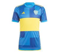 adidas Camiseta de fútbol para hombre Boca Juniors 23/24, inspirada en las vibrantes calles de El Caminito, diseño cómodo y sostenible (talla pequeña), color azul y amarillo, Azul potente, amarillo,