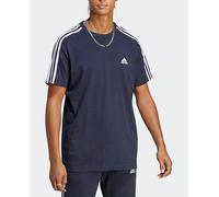 adidas Camiseta de hombre Essentials 3 bandas adidas. Azul / Blanco L