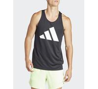 adidas Hombre Run It Tank Top, Black, L