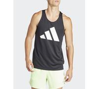 adidas Camiseta de hombre Run It Tank adidas. Negro / Blanco XL