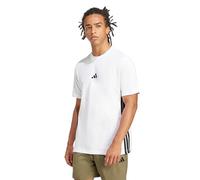 adidas Camiseta de Manga Corta para Hombre, Blanco/Negro, S