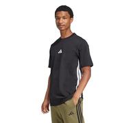 adidas Camiseta de Manga Corta para Hombre, Negro/Blanco, S