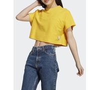 adidas Camiseta de mujer Lounge Terry Loop Crop adidas. Amarillo XS