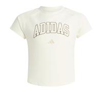 Adidas Camiseta Deportiva para niñas con tipografía universitaria (Paquete de 1)