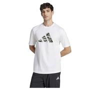 Camiseta de manga corta con logotipo de camuflaje Hombre Talla XL. Color Blanco
