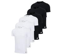 Adidas Camiseta Hombre,6er Paquete - Crew Camisa de Cuello,Active Core