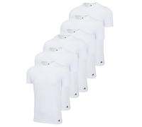 Adidas Camiseta Hombre,6er Paquete - Crew Camisa de Cuello,Active Core