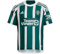 Adidas - Camiseta Manchester United FC Segunda Equipación 2023-2024 Niño, Unisex, Green Night-Core White-Active Maroon, 140 cm
