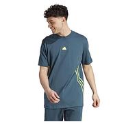 adidas - Future Icons 3-Stripes T-Shirt - Camiseta funcional M arctic night / pulse lime
