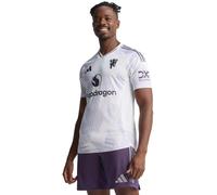 Adidas - Camiseta oficial Authentic Manchester United Segunda Equipación 2025-2026, Unisex, White, M