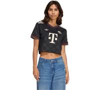 Adidas - Camiseta oficial Croptop FC Bayern Tercera equipación 2025-2026 Mujer, Mujer, Black, L