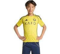 Adidas - Camiseta oficial Ronaldo Al Nassr Primera Equipación 2025-2026 Niño, Unisex, Impact Yellow-Night Indigo, 140 cm