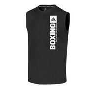 adidas Camiseta sin Mangas Vertical para Hombre, Negro/Blanco, S