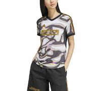 adidas Camiseta Tiro Pride para Mujer, Negro/Solar Slime/Bronze Strata, M