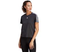 Adidas - Camiseta Train Essentials 3 Stripes, Mujer, Black-White, XS
