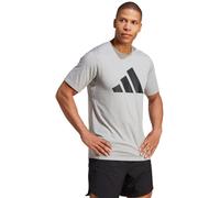 Adidas - Camiseta Training Essentials Logo, Hombre, Grey-Black, XL