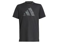adidas Camiseta Unisex con Estampado de Camuflaje para niños, Negro, 11-12 Years