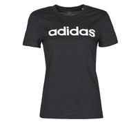 adidas Essentials Slim Logo tee T-Shirt, Mujer, Black/White, XXS