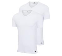 Adidas Camisetas de Hombre, 2er Paquete - V-Neck Activo Flex Algodón, Monocromo