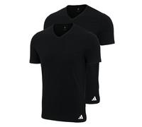 Adidas Camisetas de Hombre, 2er Paquete - V-Neck Activo Flex Algodón, Monocromo