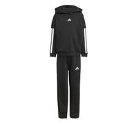 adidas Chándal de forro polar con 3 rayas para niños pequeños, color negro, 4-5 años