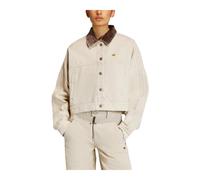 Adidas- Chaqueta Tracktop de Lona- Jackets- Mujer- Beige- L- Chaqueta Tracktop de Lona