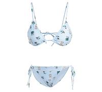 Adidas CIC Cool Bikini Swimsuit, Blue Dawn/White, Large Women's