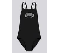 adidas Niñas Collegiate C-Back Swimsuit Kids Swimwear, Black/White, 11-12 Years