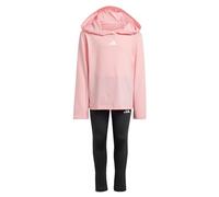 adidas Conjunto de sudadera y leggings unisex para niños, Semi Pink Spark Core White White, 122