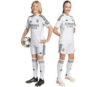 Adidas - Conjunto Real Madrid Primera Equipación 2025-2026 Juvenil, Unisex, White, 140 cm