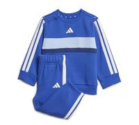 adidas Conjunto unisex de forro polar de 3 rayas para niños de 18 a 24 meses