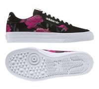 Adidas Continental Vulc Mujer Zapatillas Zapatos Cuero Flores 80 Negro/Blanco