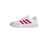 adidas Courtblock Shoes, Zapatos Hombre, Cloud White/Pure Ruby/Off White, 45 1/3 EU