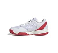 adidas Courtflash Kids Tennis Shoes, Zapatillas de Tenis Unisex niños, Cloud White/Core Black/Lucid Red, 33 1/2 EU