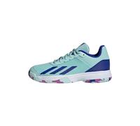 adidas - Courtflash Kids Tennis Shoes, Zapatos Bajos Que no Son de fútbol, Semi Flash Aqua/Lucid Blue/Purple Burst,