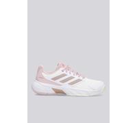 adidas Mujer Courtjam Control 3 Tennis Shoes, Cloud White/Silver Metallic/Lucid Pink, 41 1/3 EU