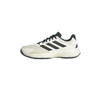 adidas Courtjam Control 3 Tennis Shoes, Zapatillas de Tenis Hombre, Off White/Silver Metallic/Aurora Ivy, 39 1/3 EU