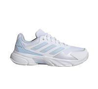 adidas CourtJam Control 3 - Zapatillas de tenis para Mujer | EU 42.7 in Cloud White/Crystal White/Silver Metallic