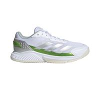 adidas Courtquick W Padel, Zapatos Mujer, Cloud White/Silver Metallic/Lucid Lemon, 36 2/3 EU