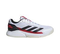 adidas Courtquick Mens Padel Shoes, Zapatos Hombre, Cloud White/Core Black/Lucid Red, 45 1/3 EU